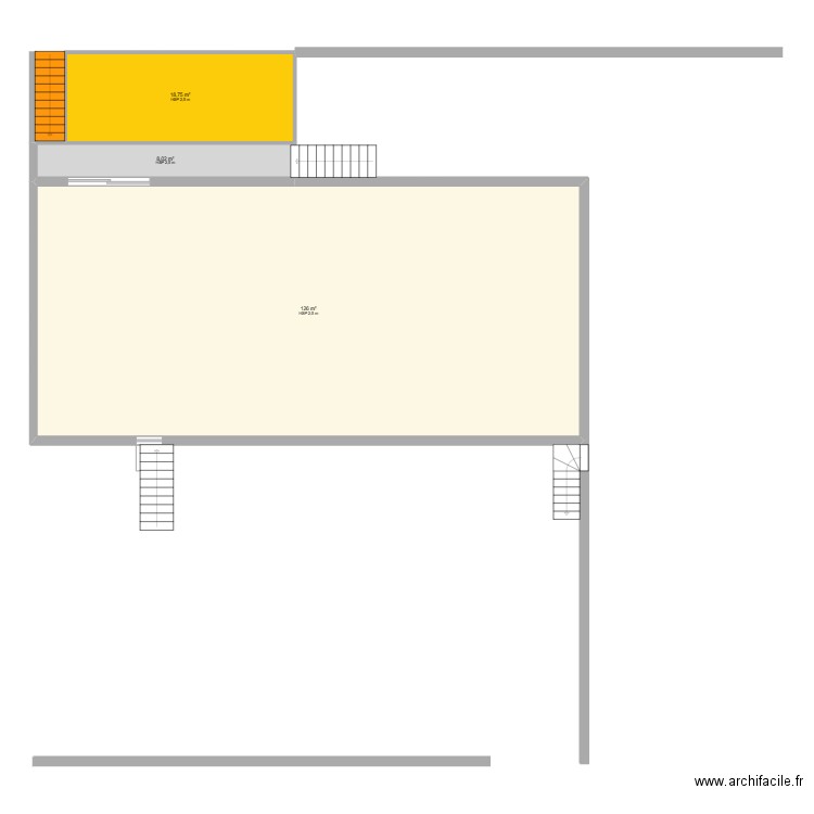 Nino. Plan de 3 pièces et 153 m2