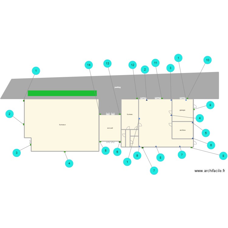 alliance europ. Plan de 11 pièces et 8692 m2