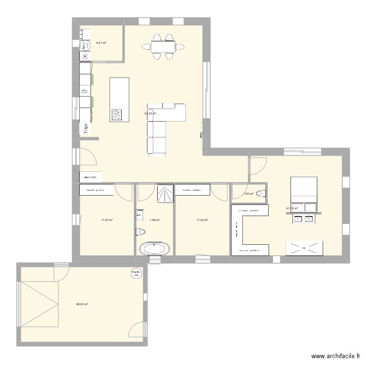 GRIGNAN FINAL. Plan de 8 pièces et 143 m2