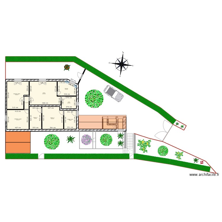 Appartement2. Plan de 13 pièces et 125 m2