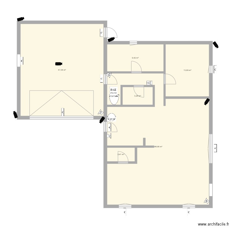 plan maison micka. Plan de 6 pièces et 143 m2