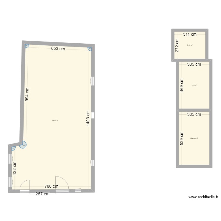 Maison Fraisse. Plan de 4 pièces et 139 m2