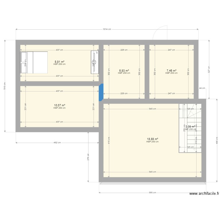 Elise . Plan de 9 pièces et 117 m2