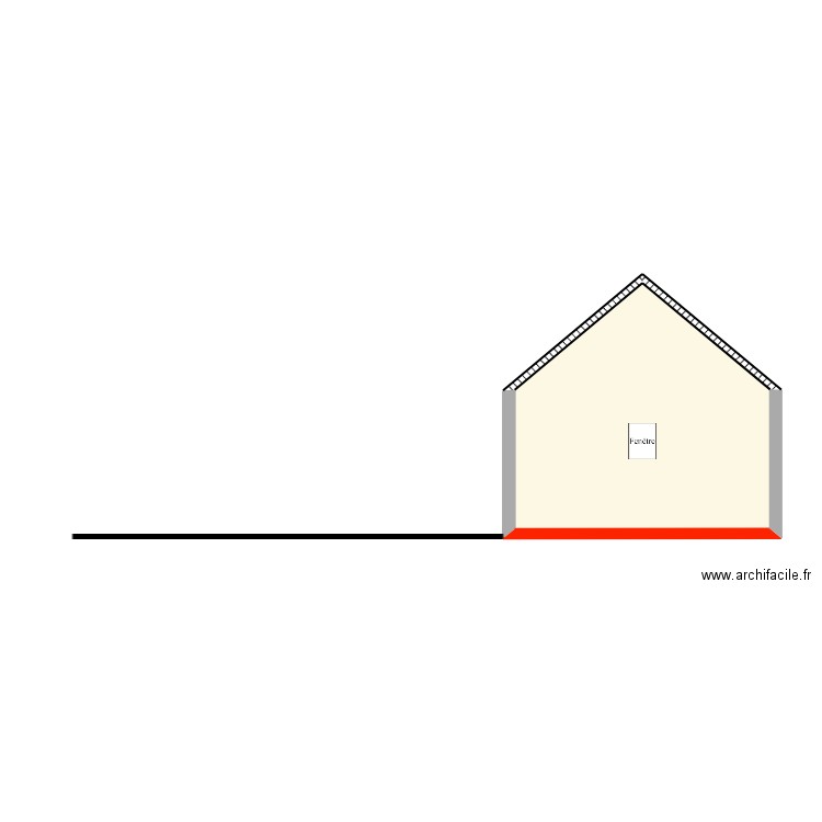 garage. Plan de 1 pièce et 23 m2