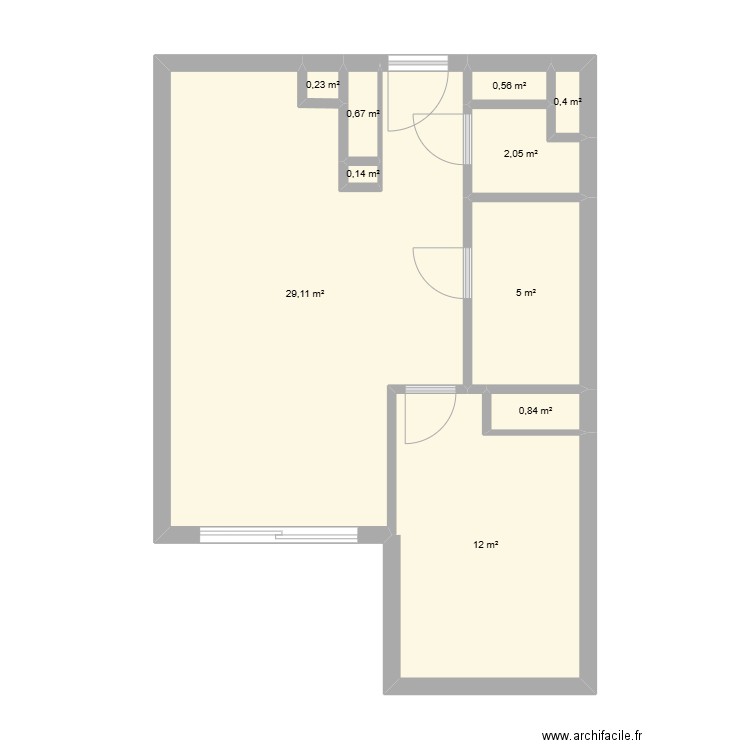 Appartement. Plan de 10 pièces et 51 m2