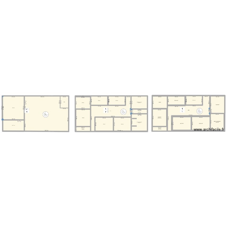 hotel. Plan de 27 pièces et 1409 m2