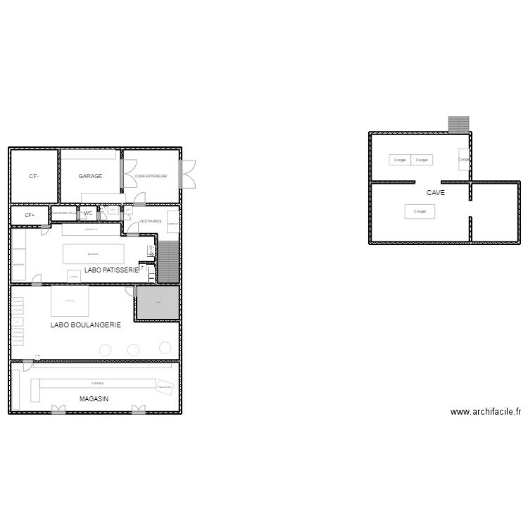 O REVE GOURMAND. Plan de 13 pièces et 641 m2