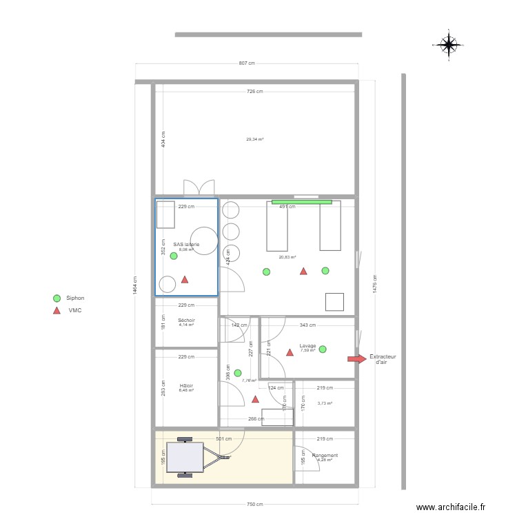 Projet de fromagerie - Ferme de Papa 3. Plan de 10 pièces et 102 m2