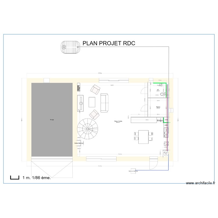 PLAN PROJET CHARLOTTE RDC. Plan de 0 pièce et 0 m2