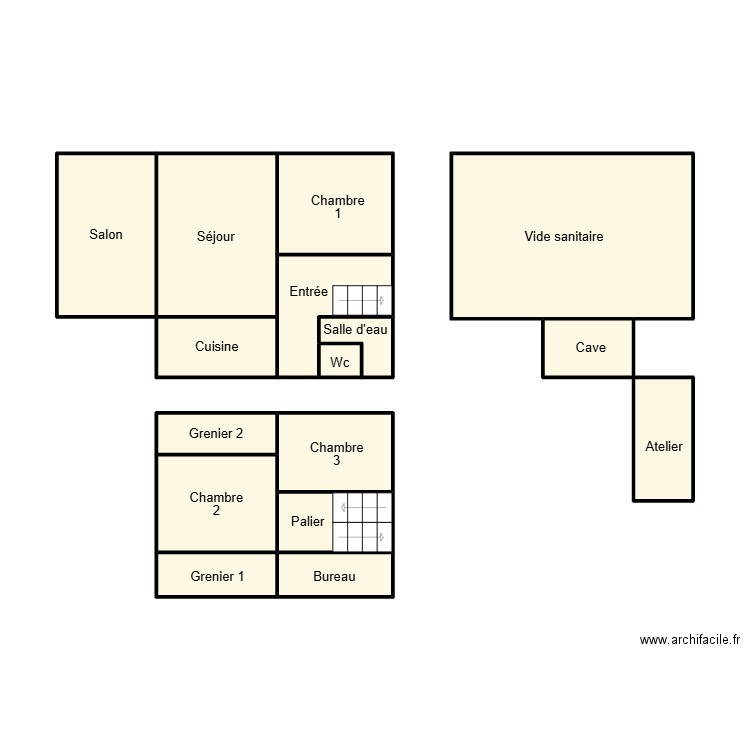 CONCARNEAU LELAY. Plan de 16 pièces et 49 m2