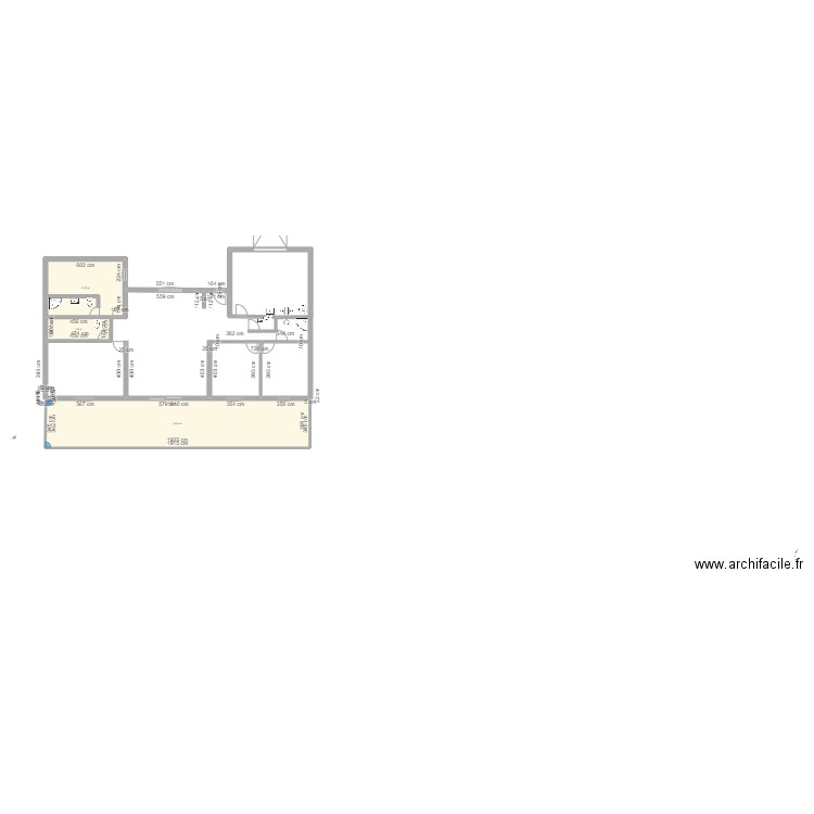 aups 2. Plan de 3 pièces et 95 m2