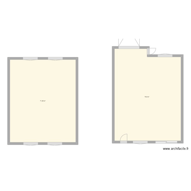 douvaine. Plan de 2 pièces et 149 m2