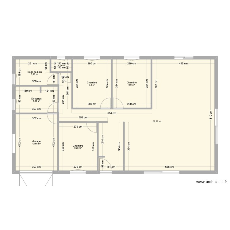 mam. Plan de 8 pièces et 114 m2