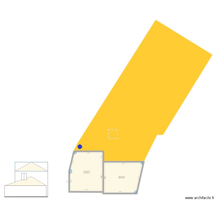 plan massee. Plan de 3 pièces et 170 m2