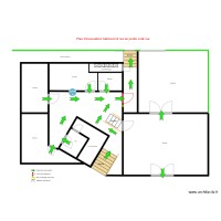 Plan d'évacuation rez de jardin batiment B 