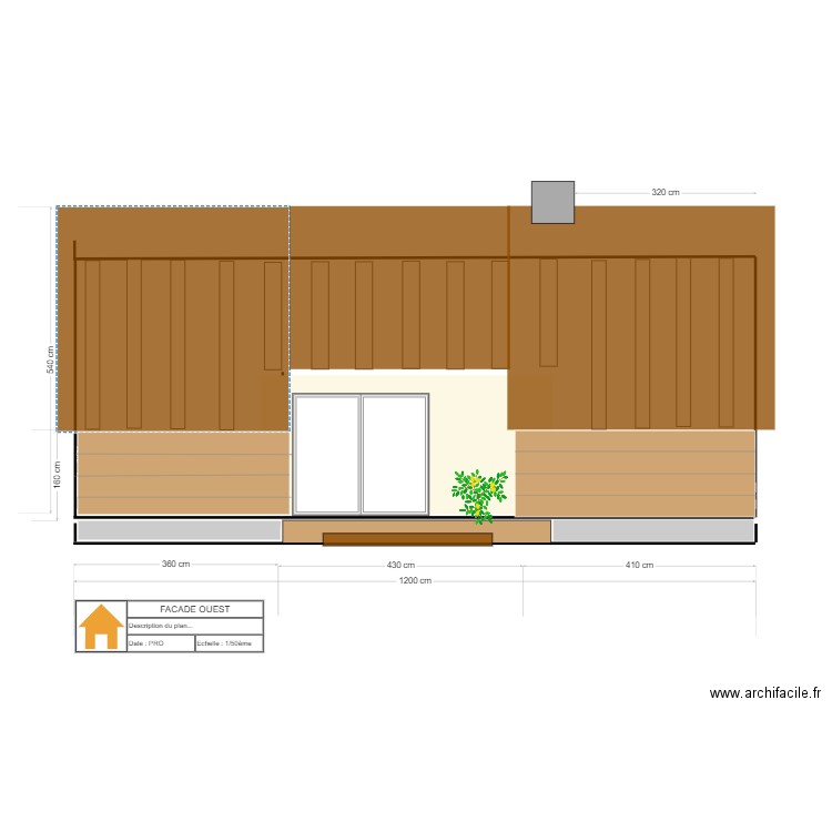 façade EST V3. Plan de 0 pièce et 0 m2