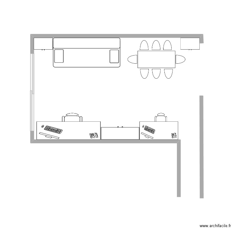 salon. Plan de 0 pièce et 0 m2