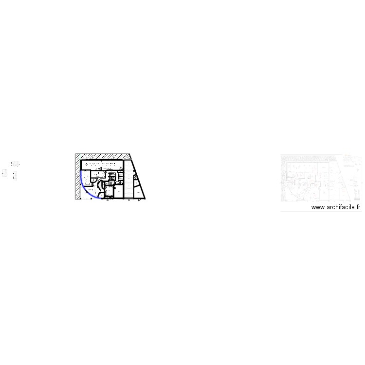 Lyon Domer V1 théâtre. Plan de 35 pièces et 631 m2