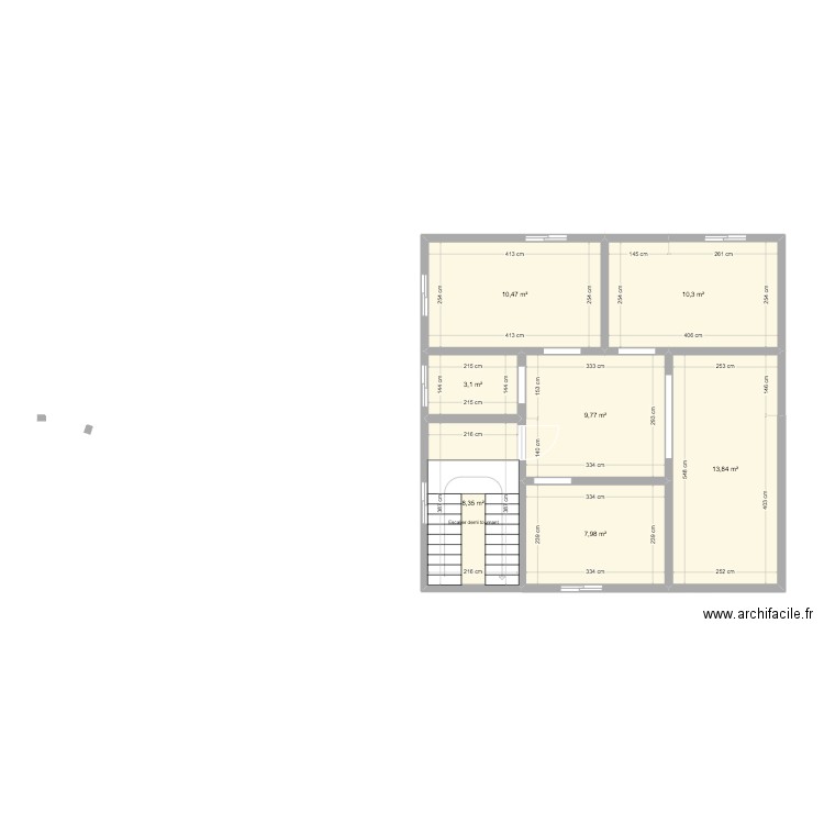 dar lamine 2. Plan de 7 pièces et 64 m2