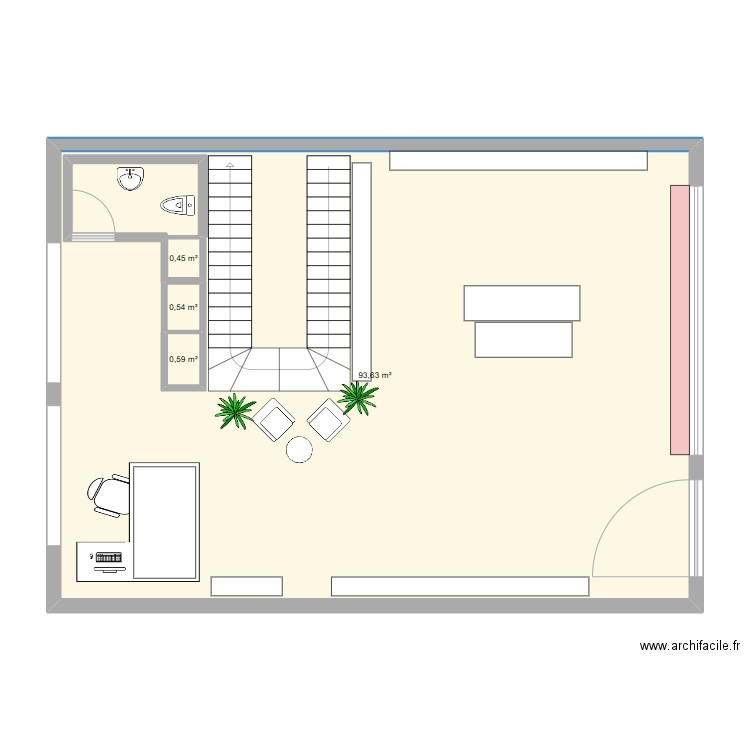 store j. Plan de 4 pièces et 99 m2