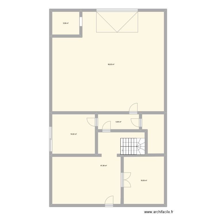 plan base maison vigneronne. Plan de 6 pièces et 190 m2