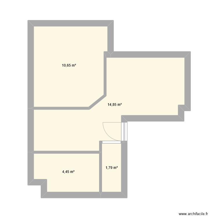 2EME ETAGE THOMAS. Plan de 4 pièces et 32 m2