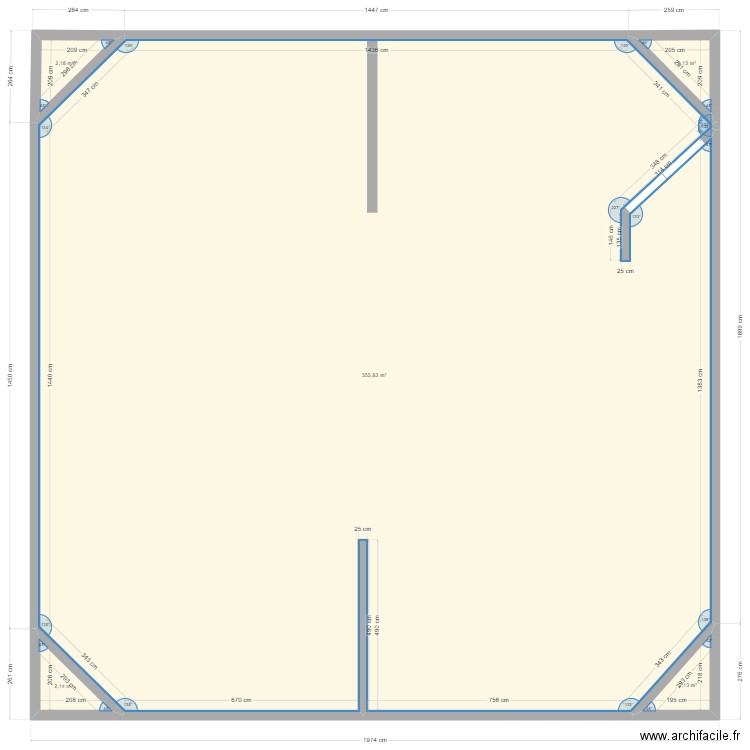 panel mini2024. Plan de 5 pièces et 364 m2