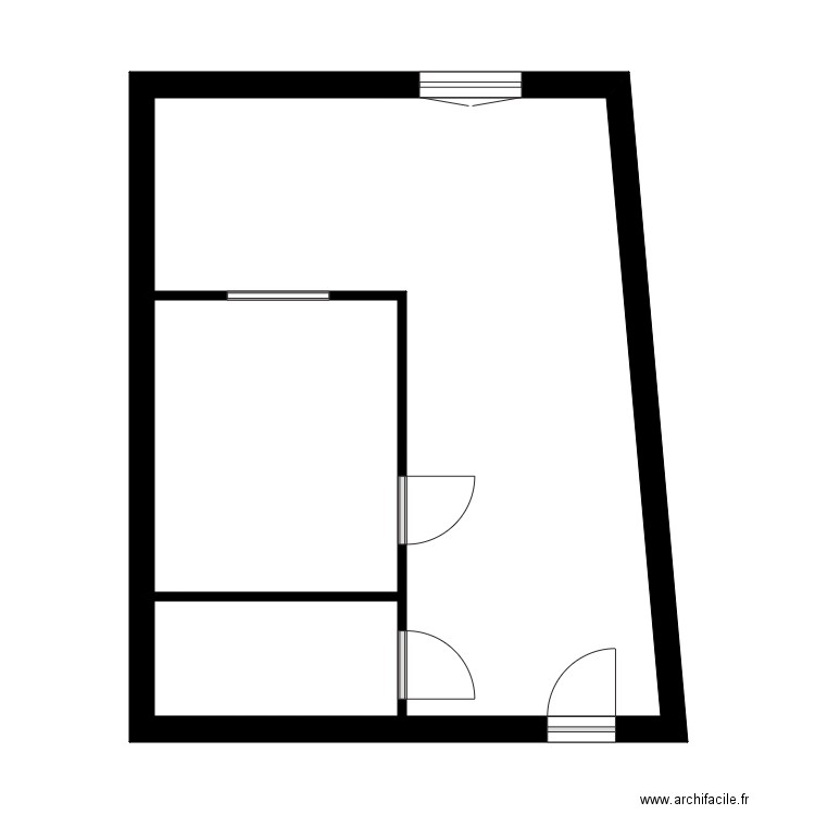 virriat. Plan de 2 pièces et 40 m2