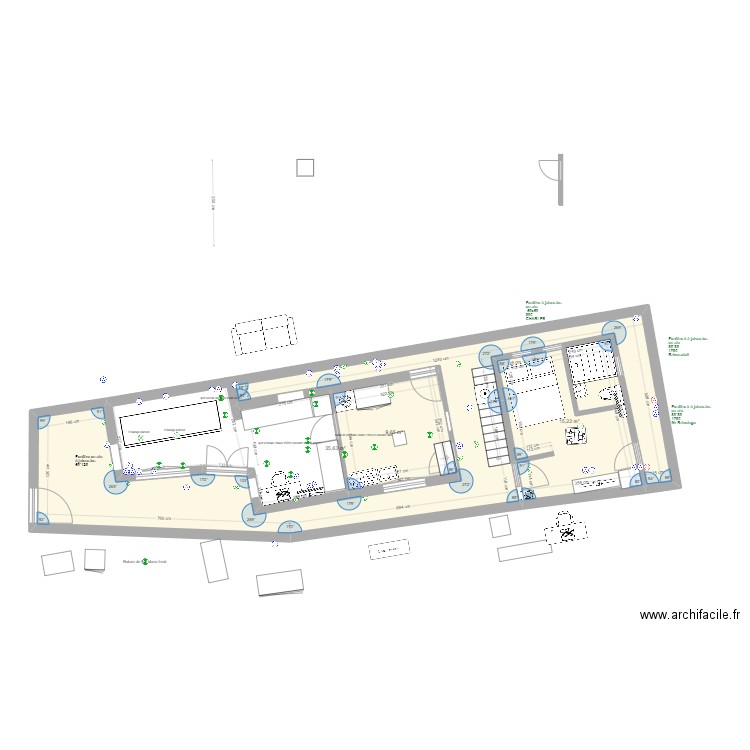 Ste-Thérèse Plan après travaux -. Plan de 3 pièces et 61 m2