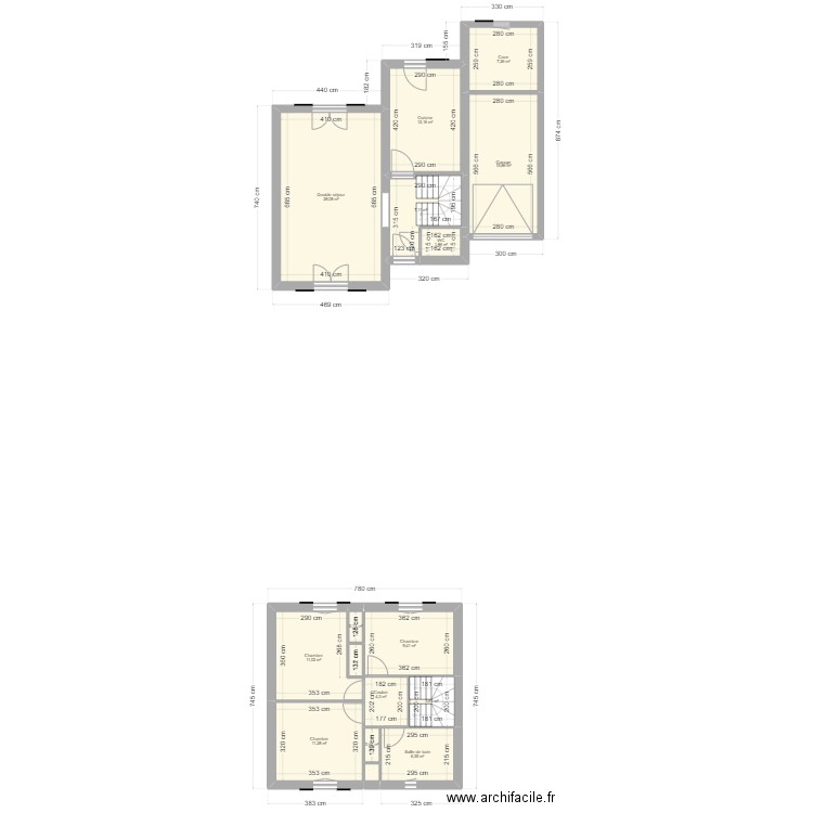 maison meyreuil. Plan de 15 pièces et 120 m2