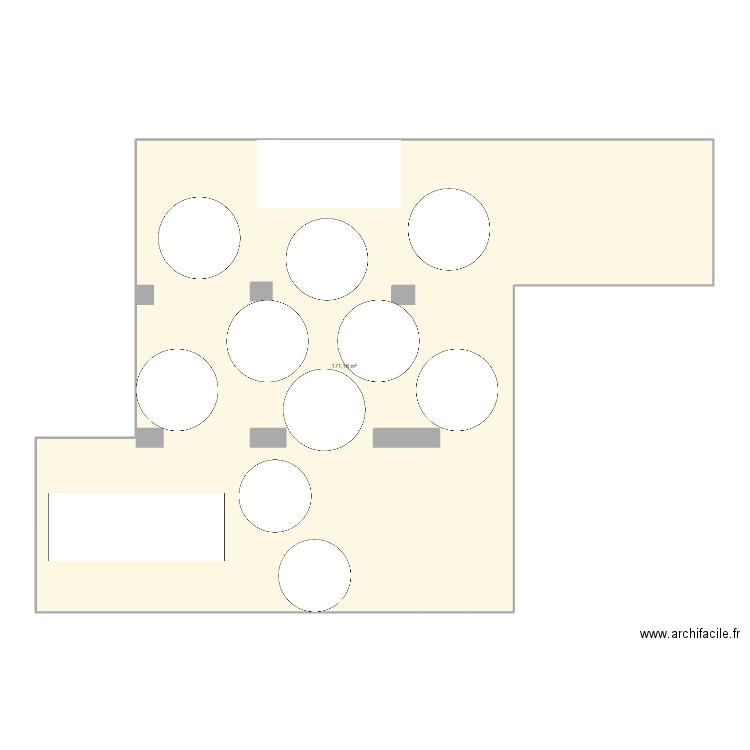 Mariage. Plan de 1 pièce et 171 m2