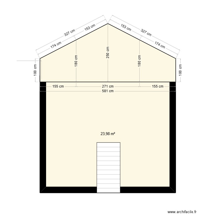 Batiment avicole 1a. Plan de 1 pièce et 24 m2