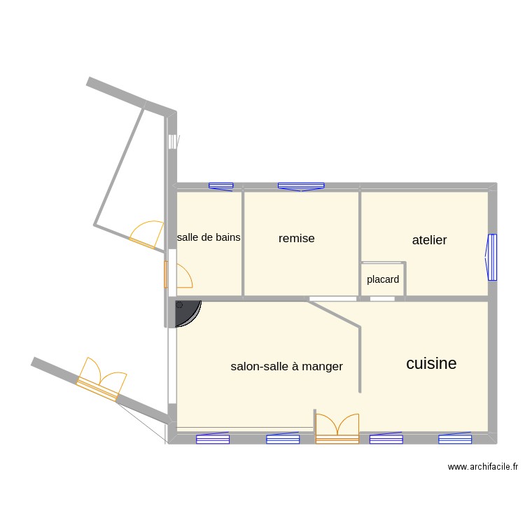 projet3. Plan de 5 pièces et 69 m2