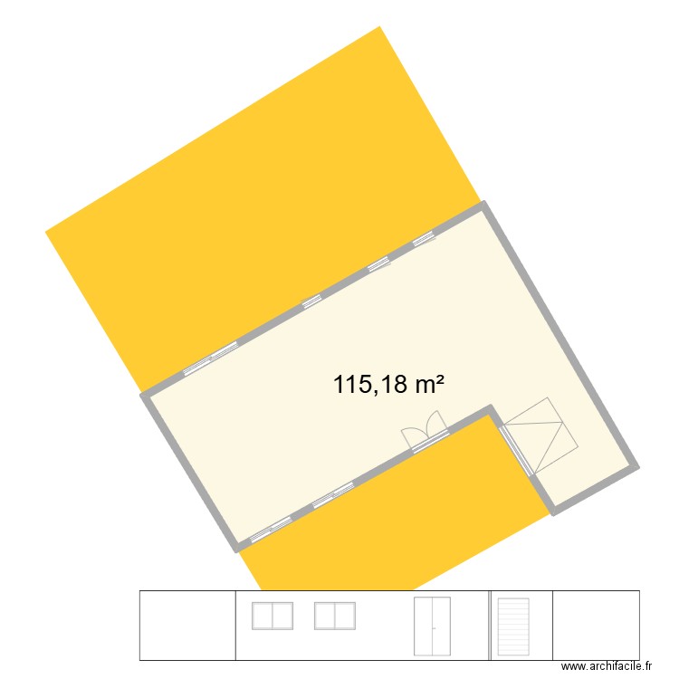 CARENTOIR2. Plan de 1 pièce et 115 m2