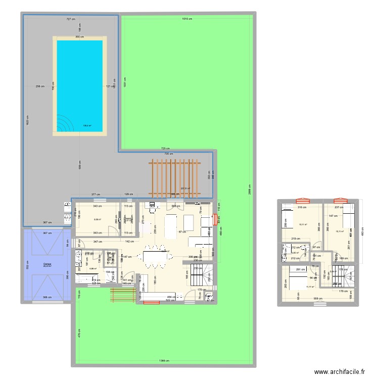 Plan escalier cuisine. Plan de 14 pièces et 474 m2