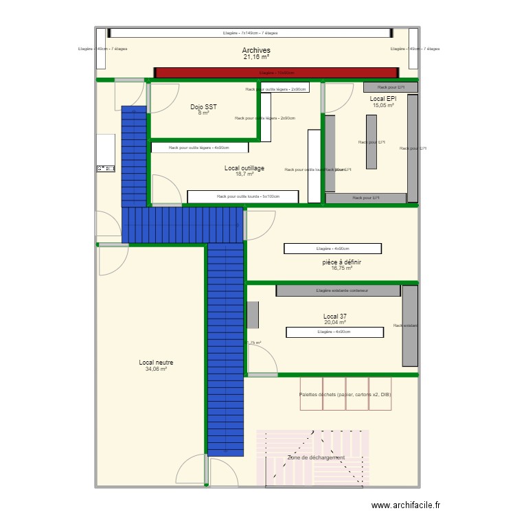 nouvelle agence2. Plan de 8 pièces et 186 m2