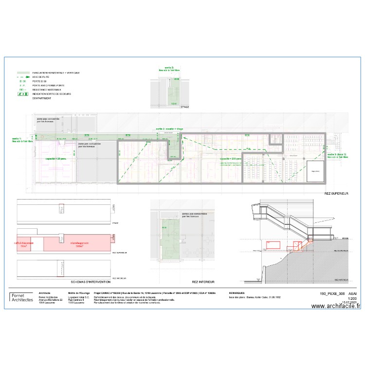 LA BORDE. Plan de 3 pièces et 521 m2