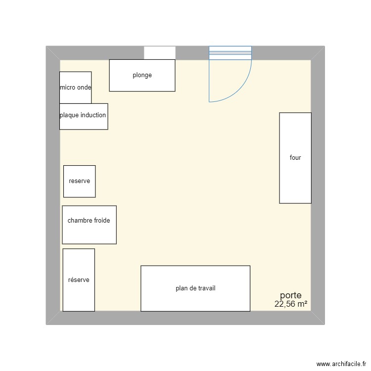 mon plan. Plan de 1 pièce et 23 m2