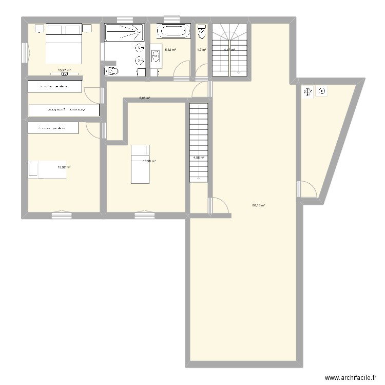 plan maison transhuamance. Plan de 9 pièces et 153 m2