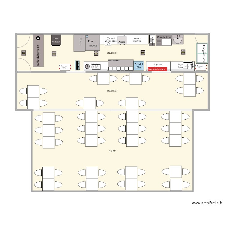 Marché de noel 2024. Plan de 3 pièces et 102 m2