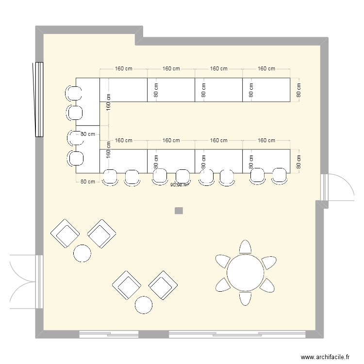 CHALET. Plan de 1 pièce et 90 m2