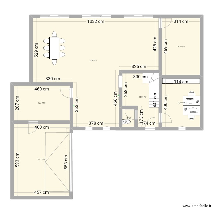 Maison Neuvillers xo. Plan de 7 pièces et 145 m2