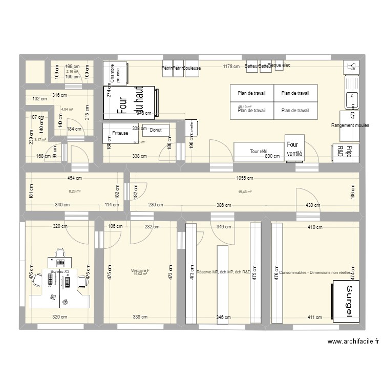 Proposition2Labo. Plan de 13 pièces et 162 m2