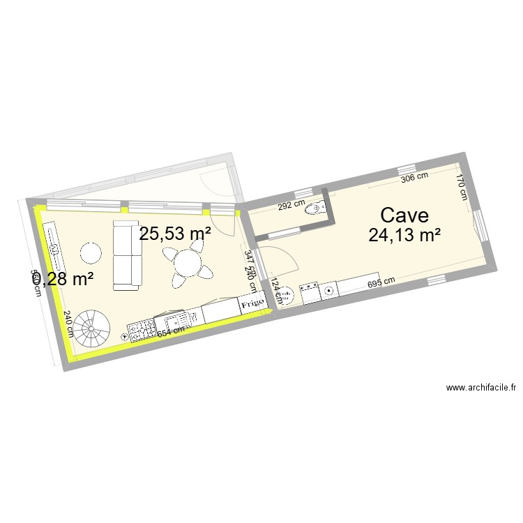 LA GALIE. Plan de 22 pièces et 321 m2