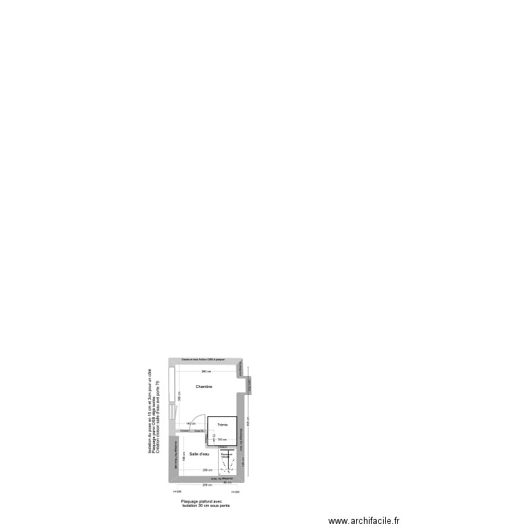 BSC chambre  devis plaquiste. Plan de 0 pièce et 0 m2