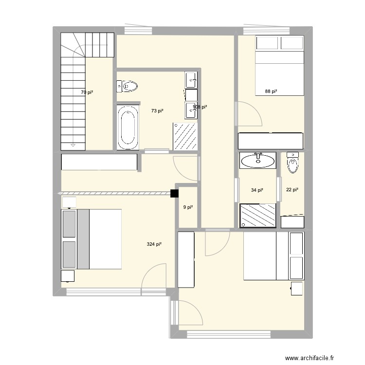 chalet st-come version ace. Plan de 10 pièces et 212 m2