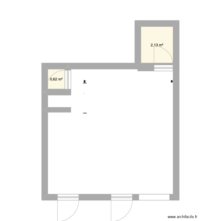 plan a l'échelle Tabac Presse. Plan de 2 pièces et 3 m2