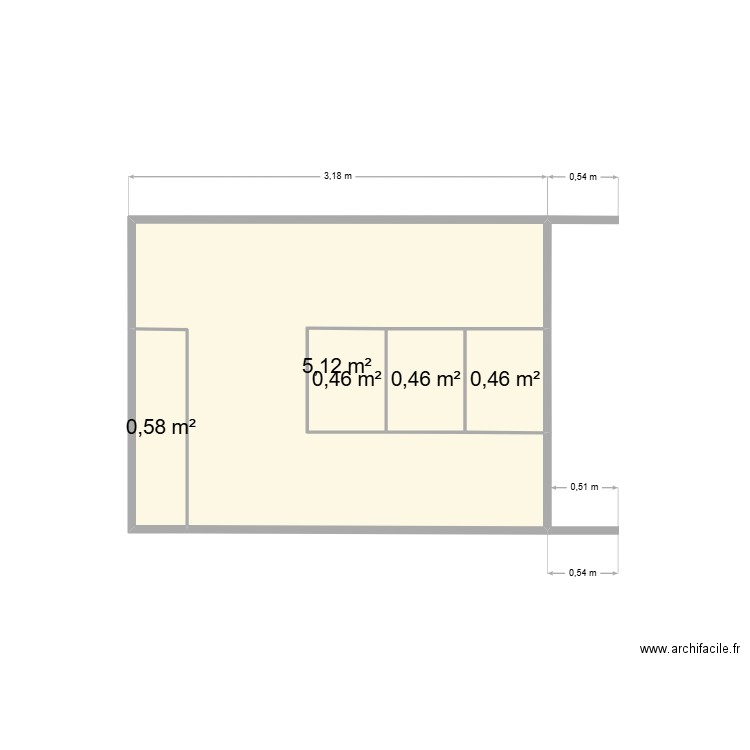 Shelter SANOFI VITRY. Plan de 5 pièces et 7 m2