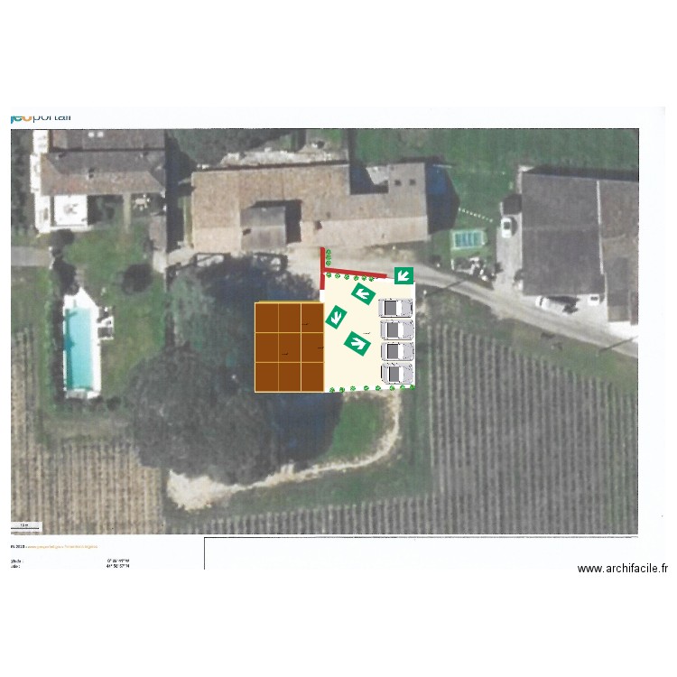 bertineau. Plan de 5 pièces et 113 m2