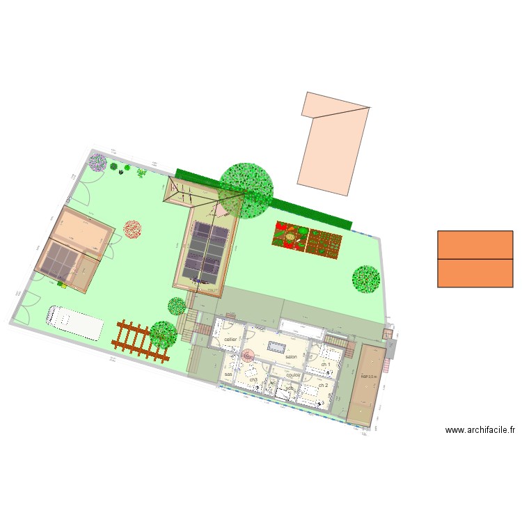 cadastre  1. Plan de 27 pièces et 272 m2